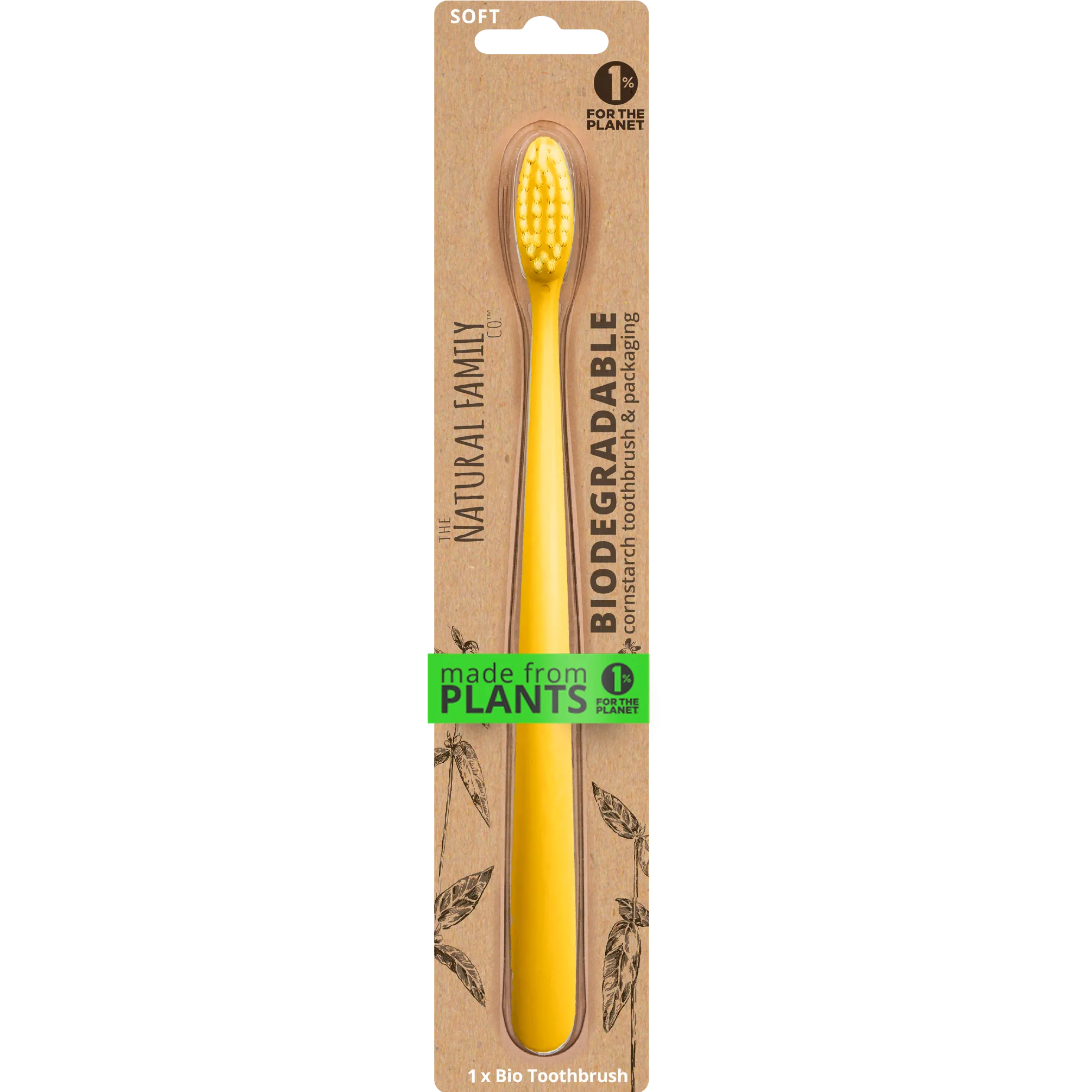 NFco Bio Toothbrush Single - Neon (Assorted)