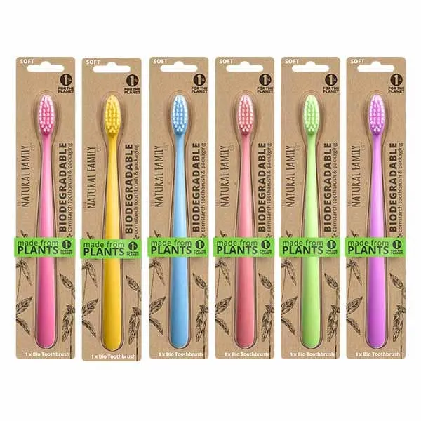 NFco Bio Toothbrush Single - Neon (Assorted)