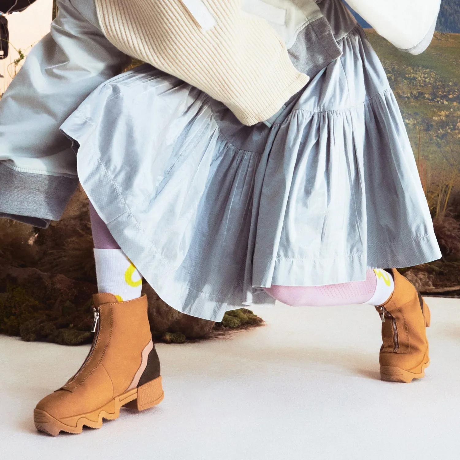 Odele Camel Zip-Up Boot