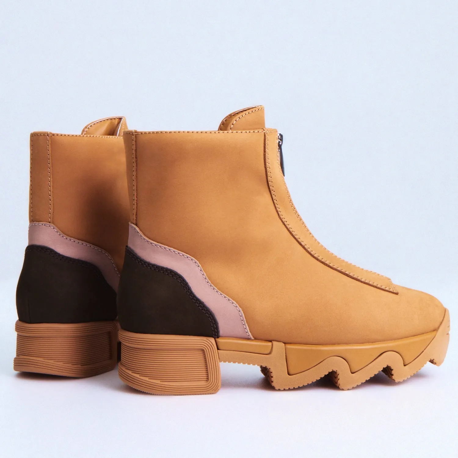 Odele Camel Zip-Up Boot