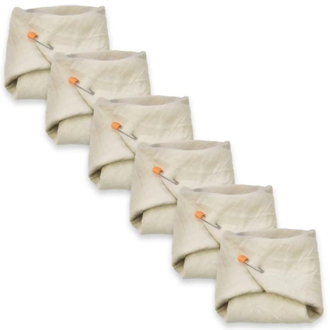 Organic Muslin Flat Diapers (6 Pack)