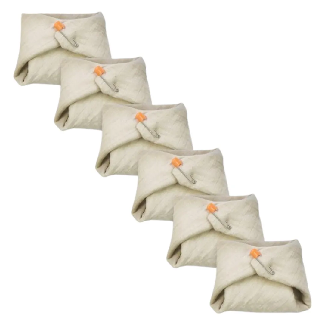 Organic Muslin Flat Diapers (6 Pack)