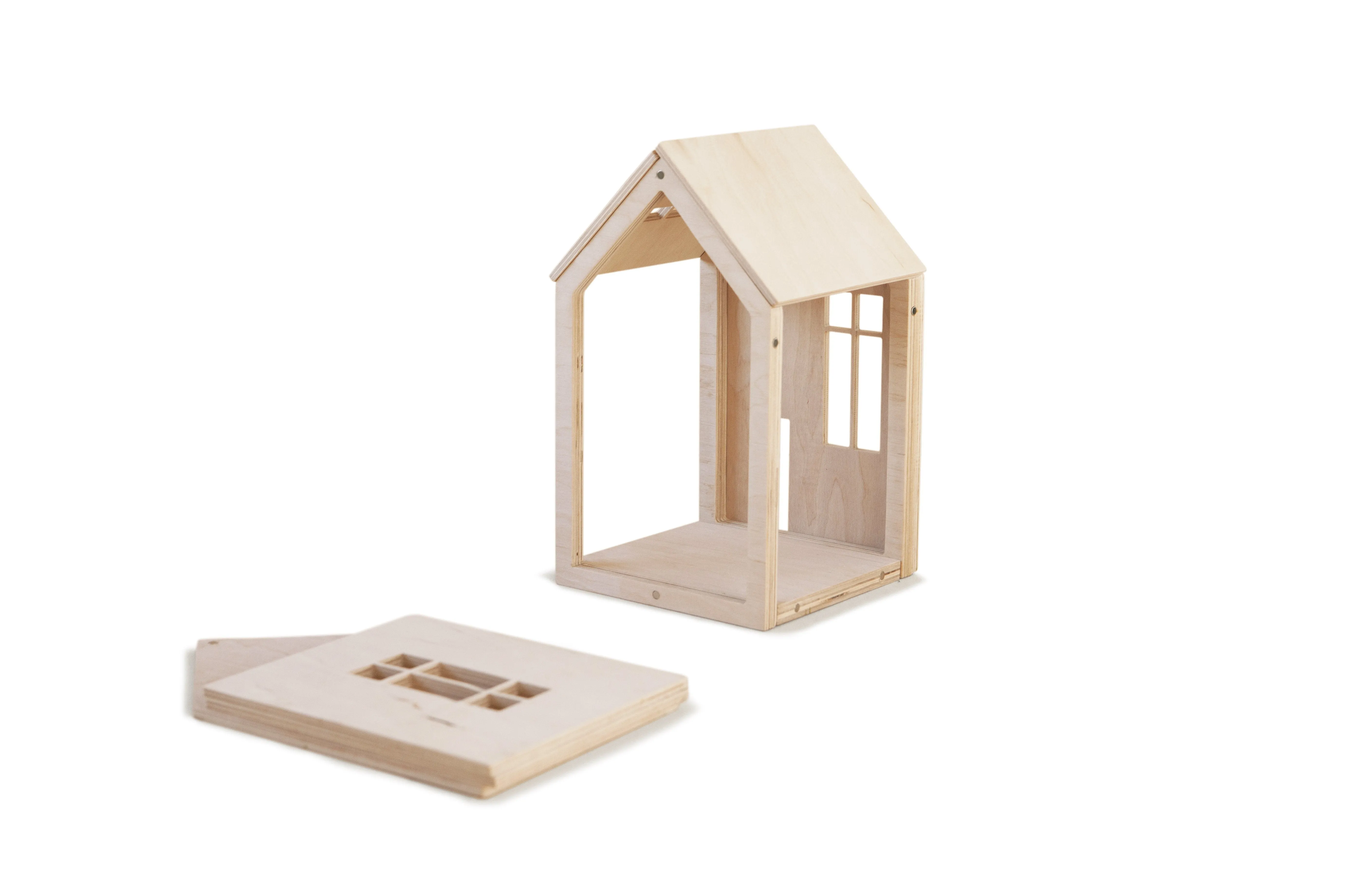 Poppenhuis met magneten Large - Natural - Babai