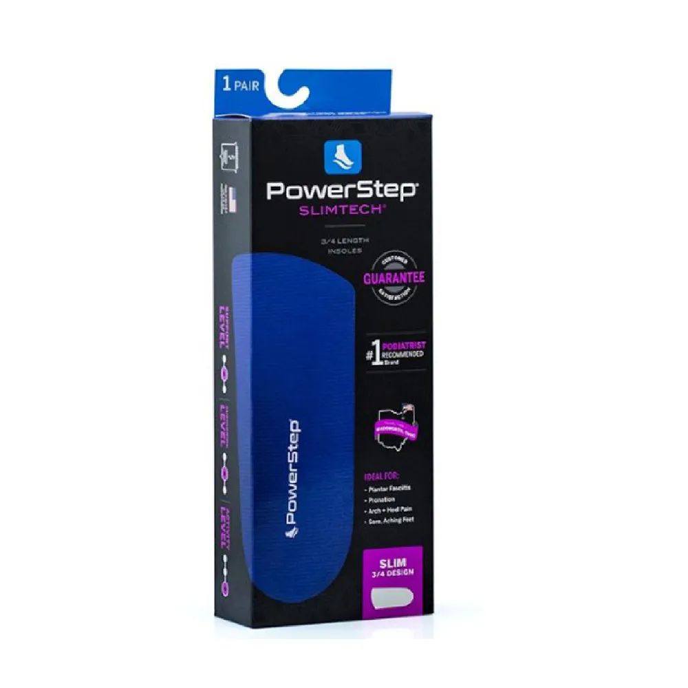 Powerstep Slimtech 3/4 Length Insoles | One Pair
