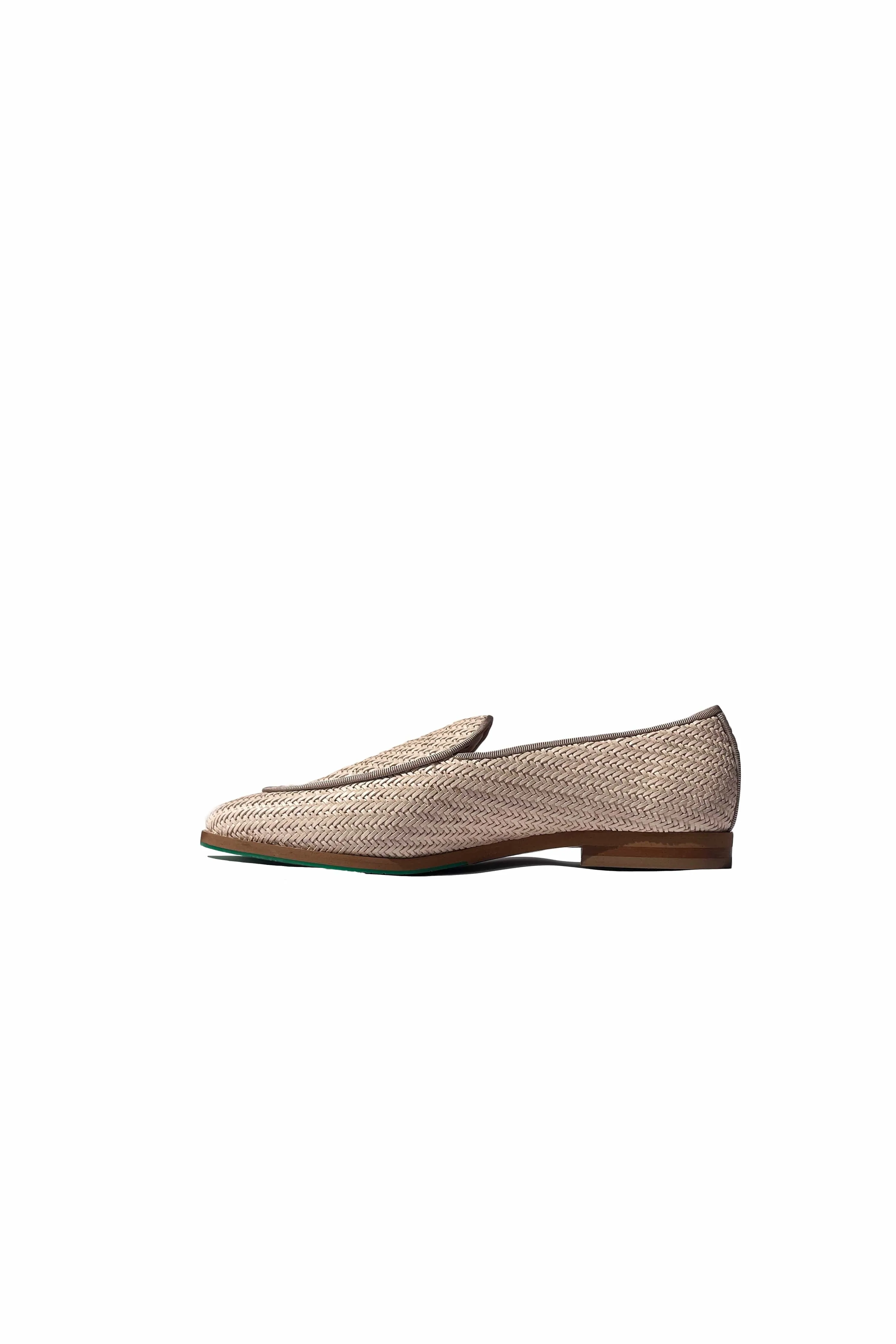 Princesa Raffia Vegan Loafers | Beige