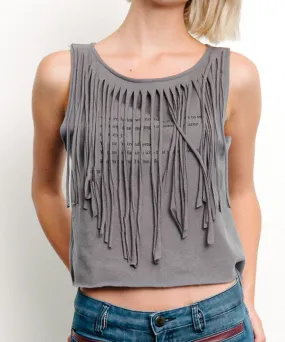 Recycled Cotton Fringe Top