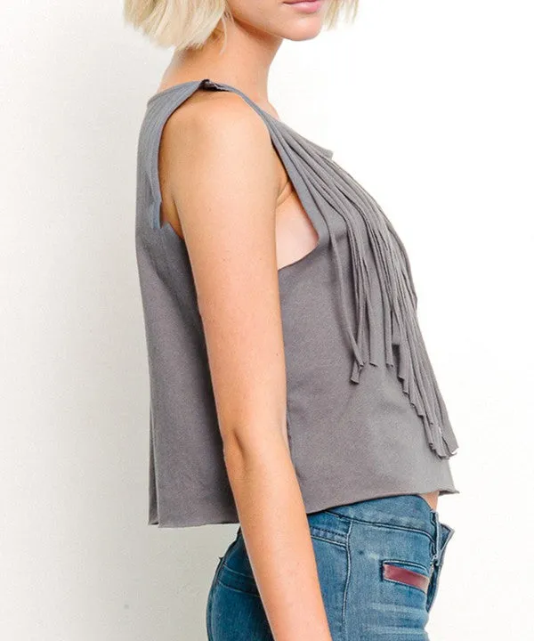 Recycled Cotton Fringe Top