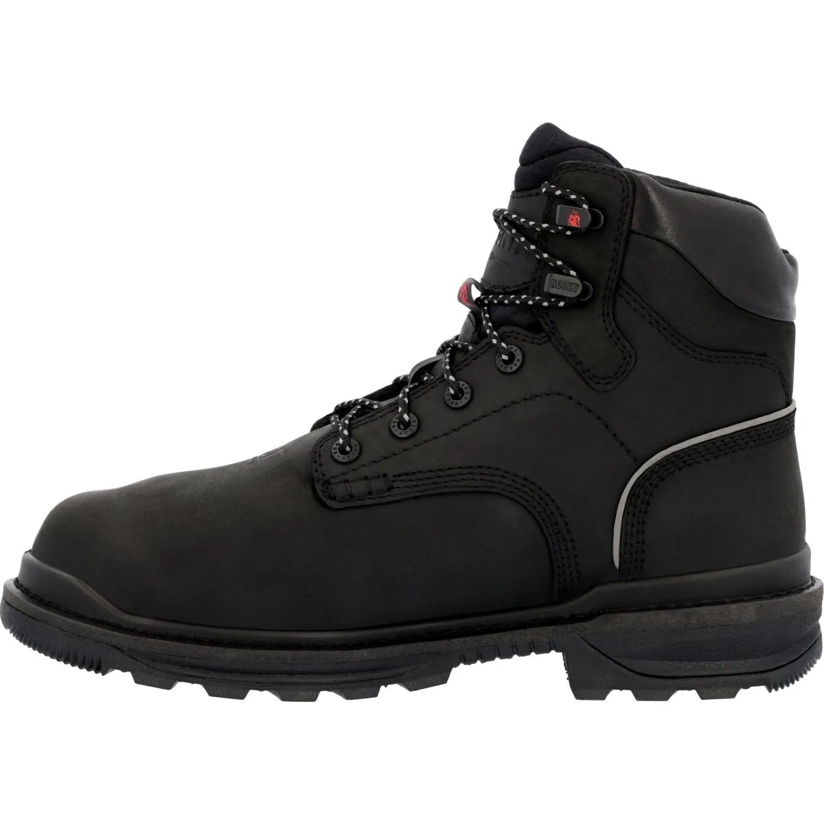 Rocky Rams Horn Men's Composite Toe Internal Met Guard Work Boots Rkk0393 In Black