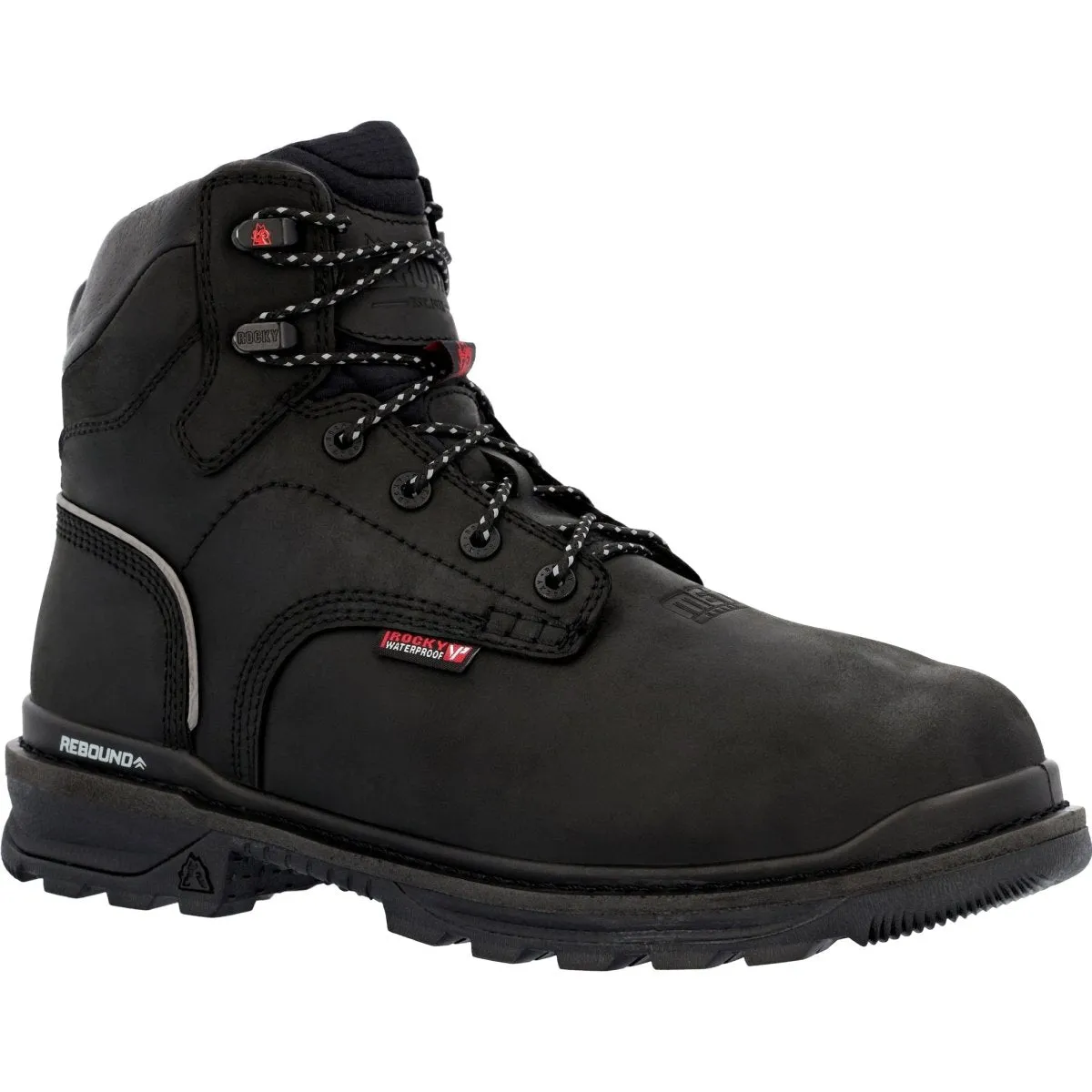 Rocky Rams Horn Men's Composite Toe Internal Met Guard Work Boots Rkk0393 In Black