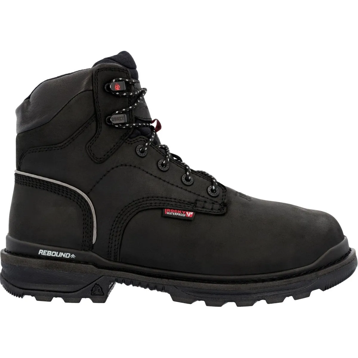Rocky Rams Horn Men's Composite Toe Internal Met Guard Work Boots Rkk0393 In Black