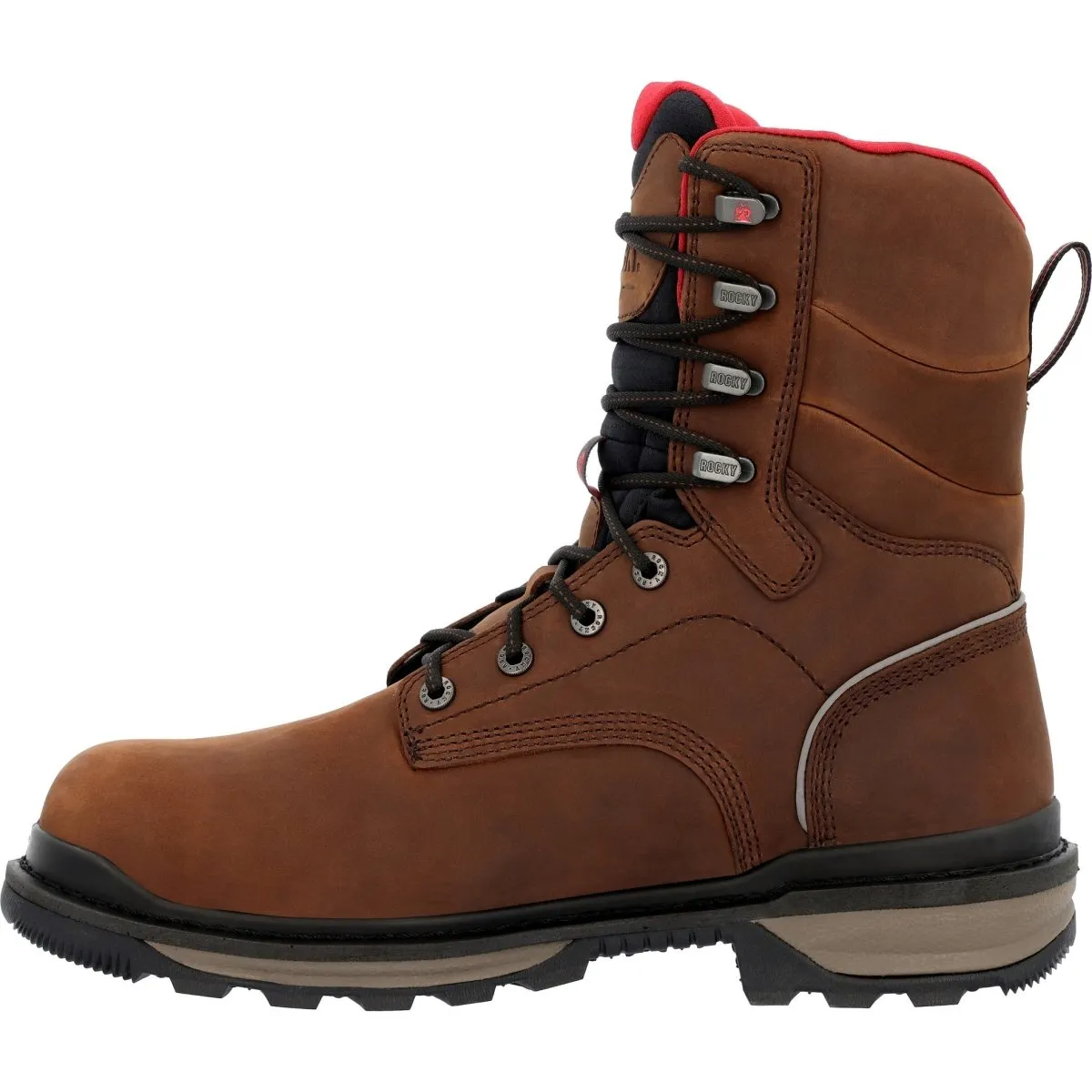 Rocky Rams Horn Men's Waterproof Composite Toe Work Boots Rkk0394 In Brown