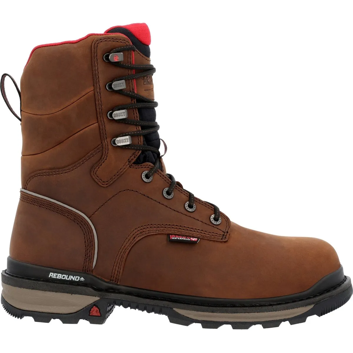 Rocky Rams Horn Men's Waterproof Composite Toe Work Boots Rkk0394 In Brown