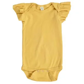Ruffle Sleeve Snappie | Banana