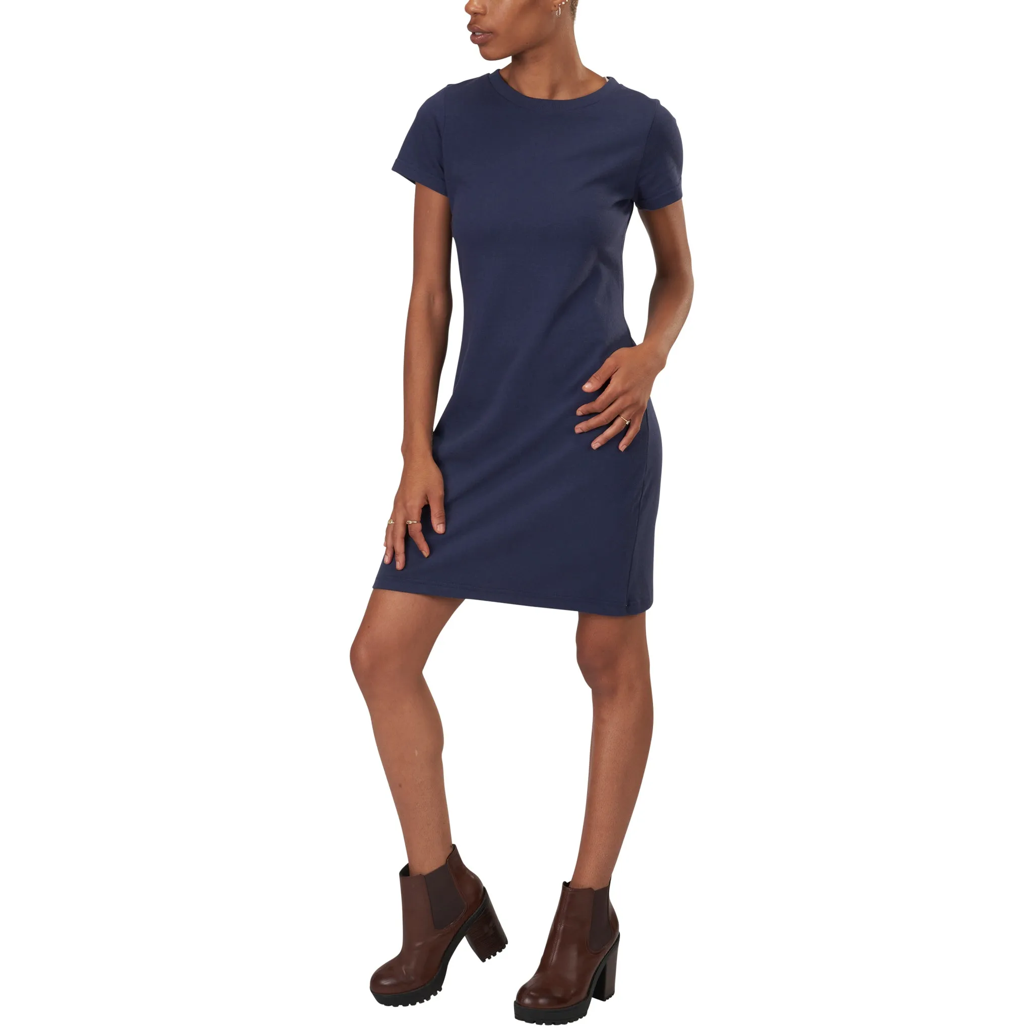 Short Sleeve Crewneck T-shirt Dress