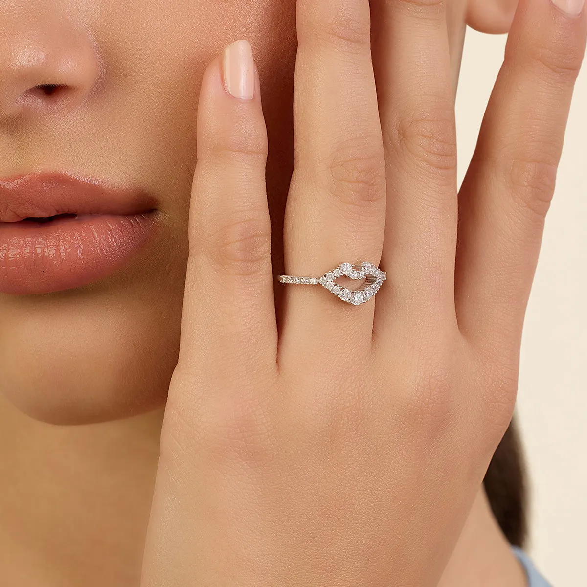 Silver Lip Ring