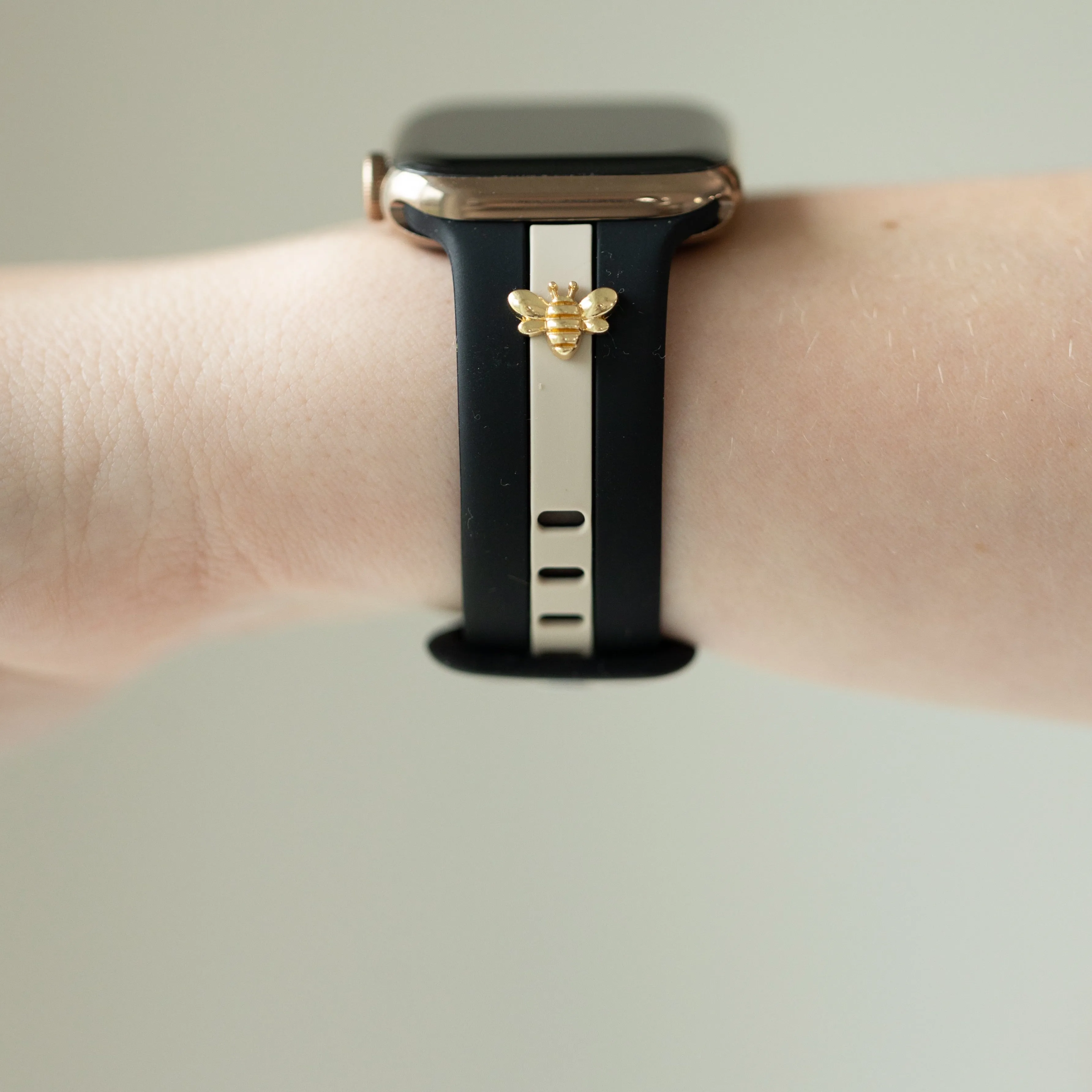 Stylish Skye Black and Nude Sand Smart Watch Band - Adjustable, Durable, and Fashion-Forward Design