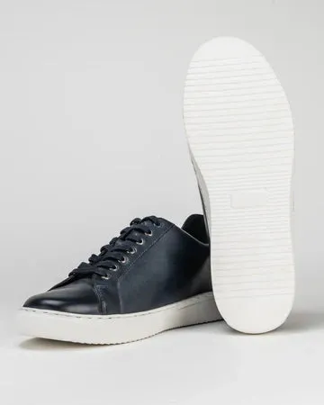Sloane Mens Bolt Leather Trainers Navy