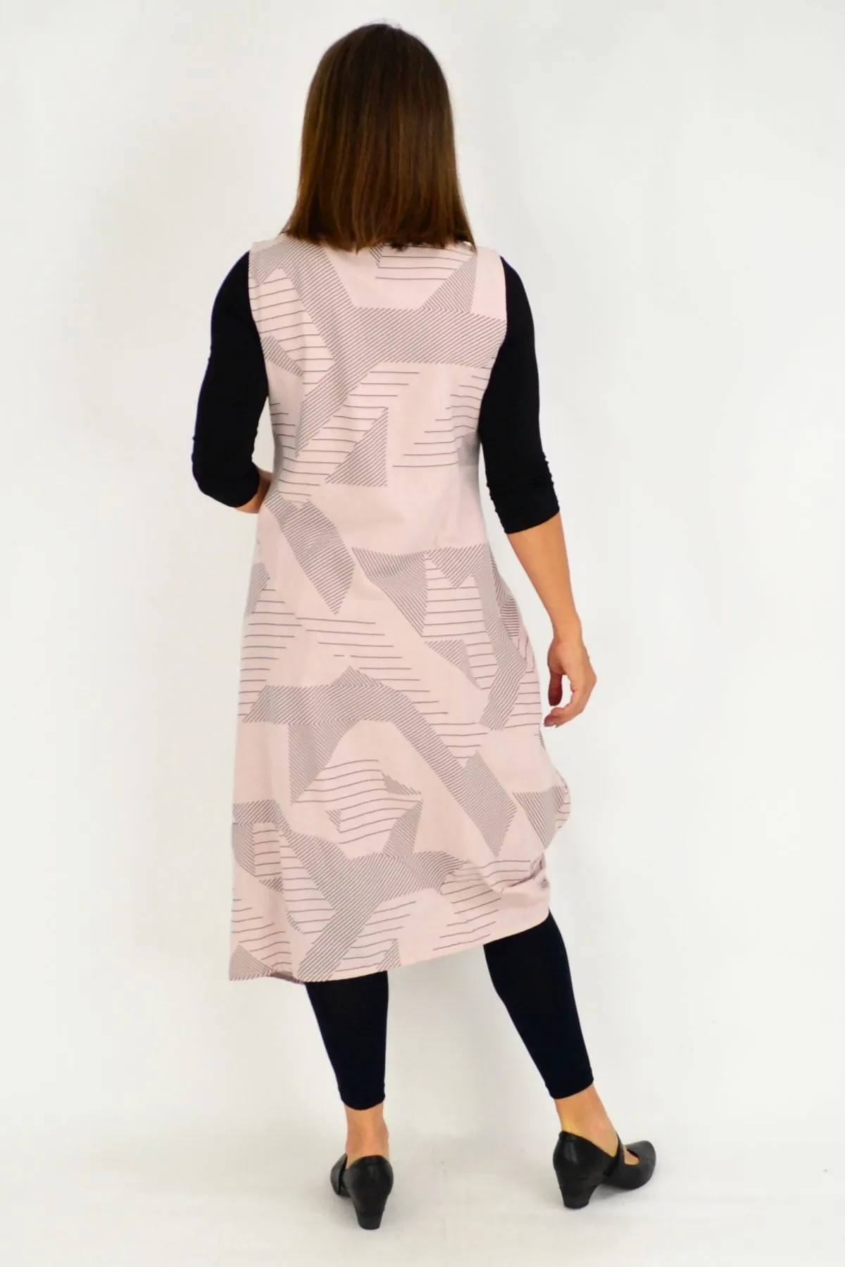 Soft Pink Vanessa Panel Cotton Tunic Dress