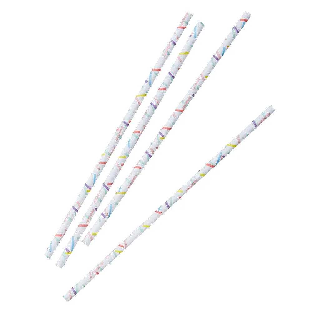 Sprinkles Print Retro Paper Straws