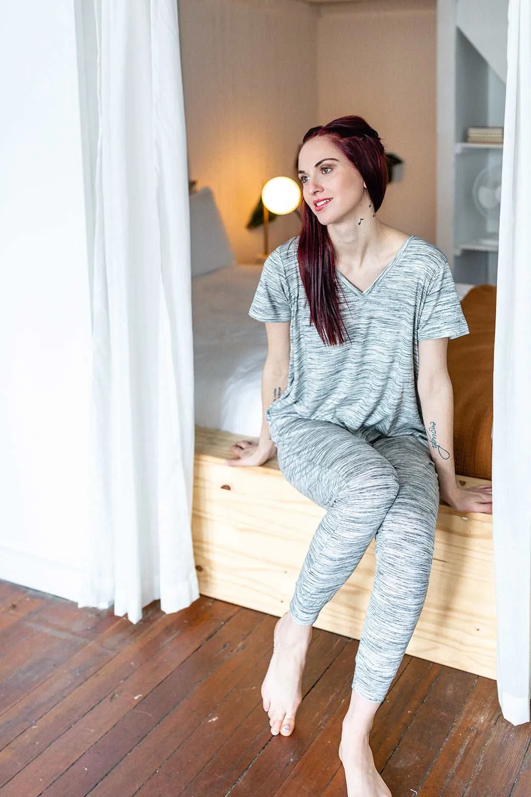 The Romper in Marble