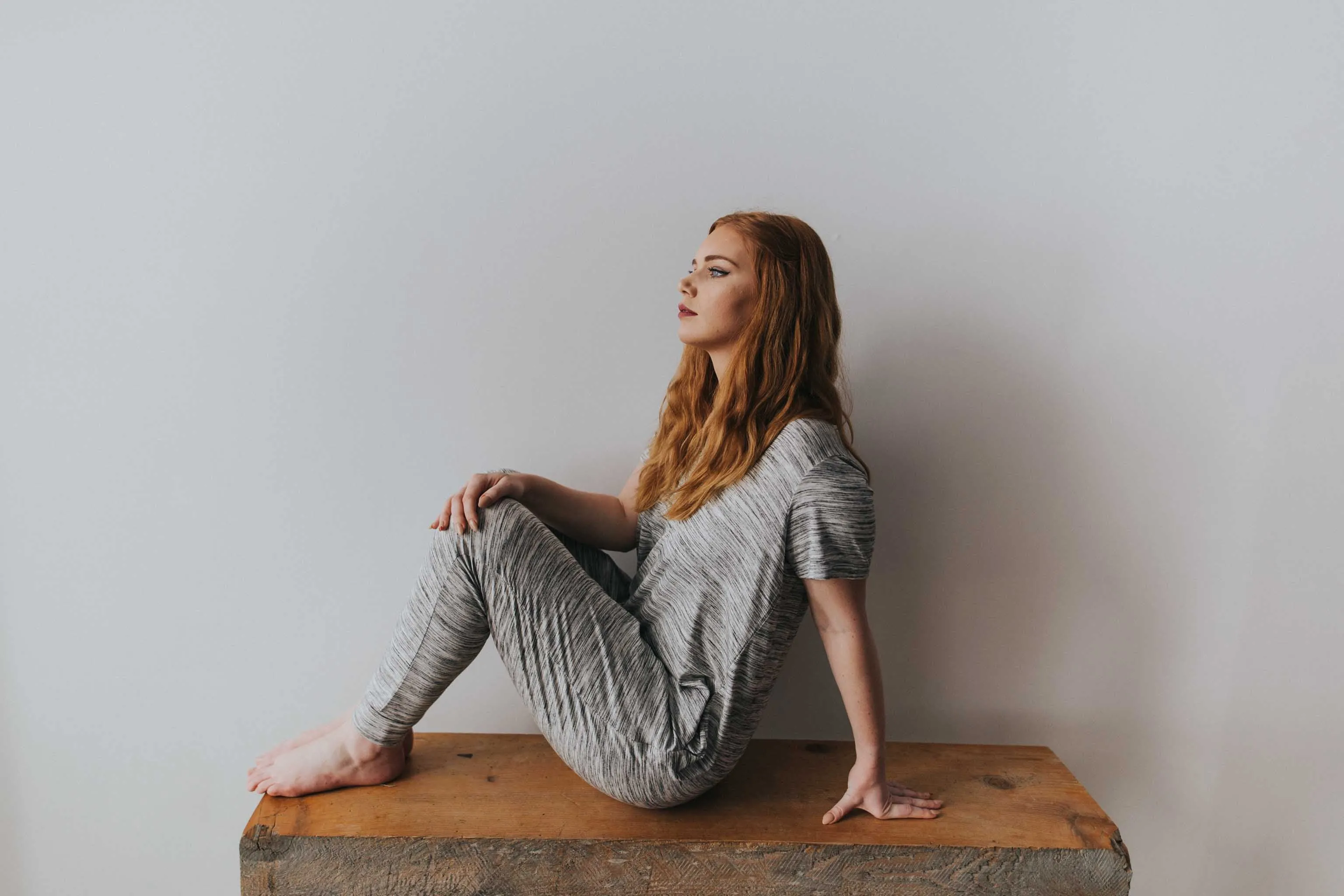 The Romper in Marble