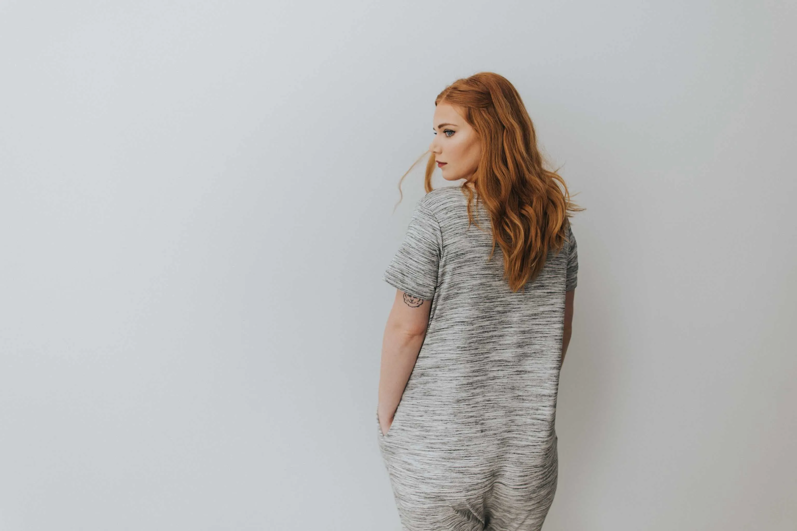 The Romper in Marble