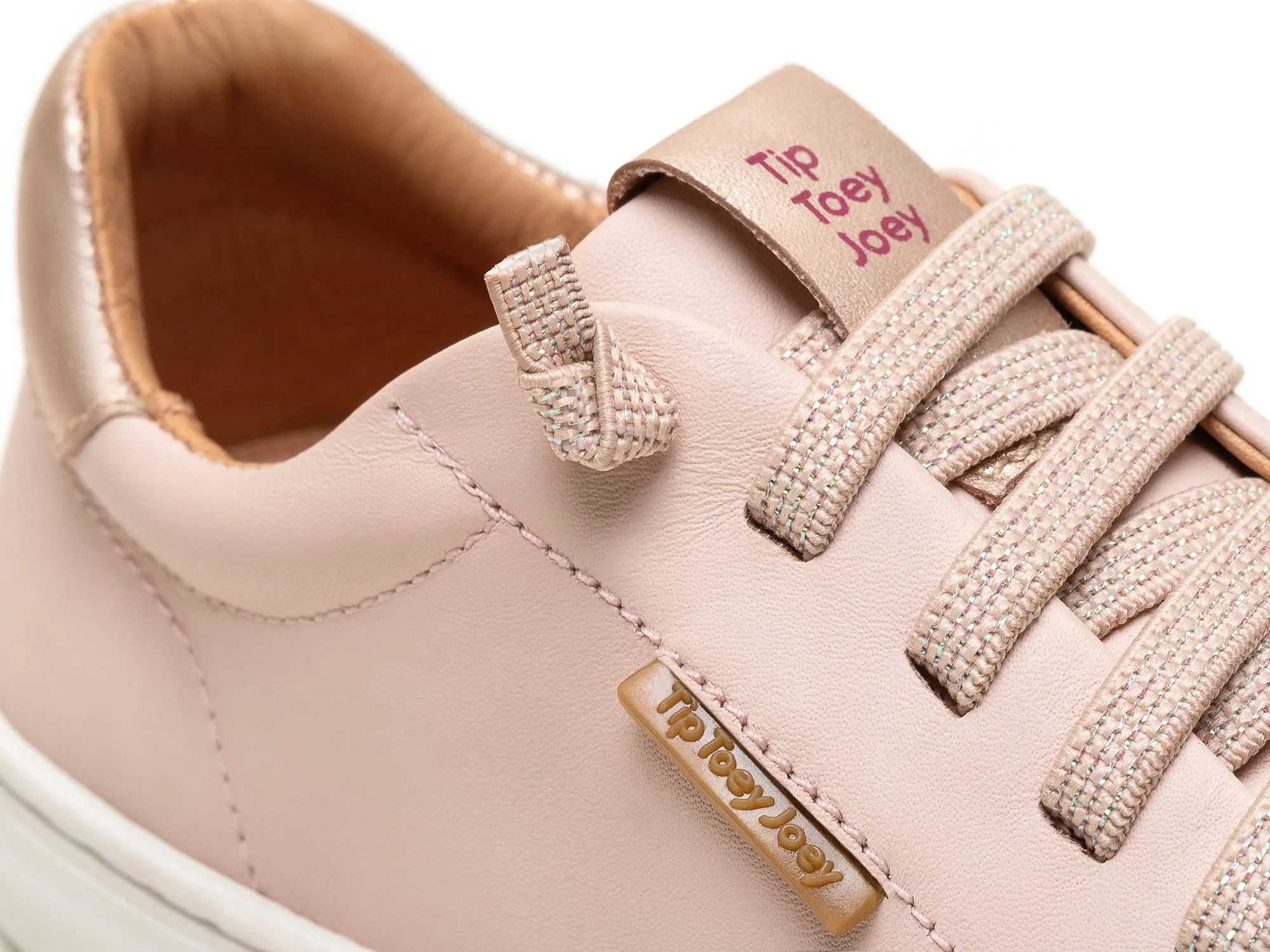 Tip Toey Joey Girl's Volt Sneakers - Cotton Candy / Metallic Salmon