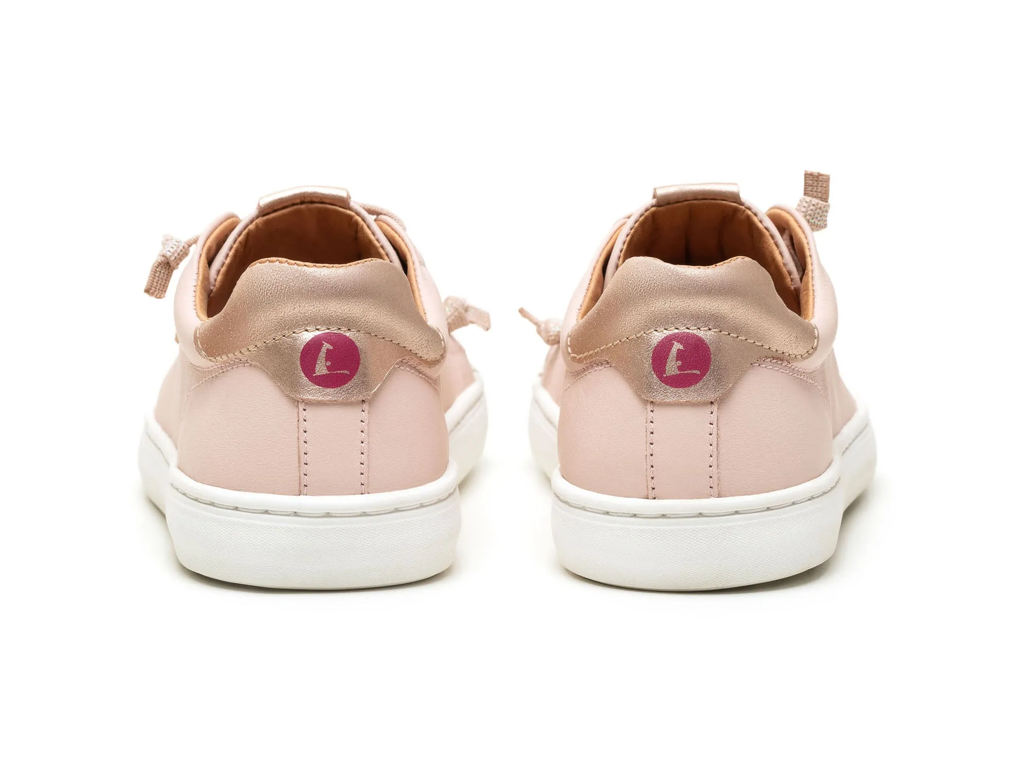Tip Toey Joey Girl's Volt Sneakers - Cotton Candy / Metallic Salmon