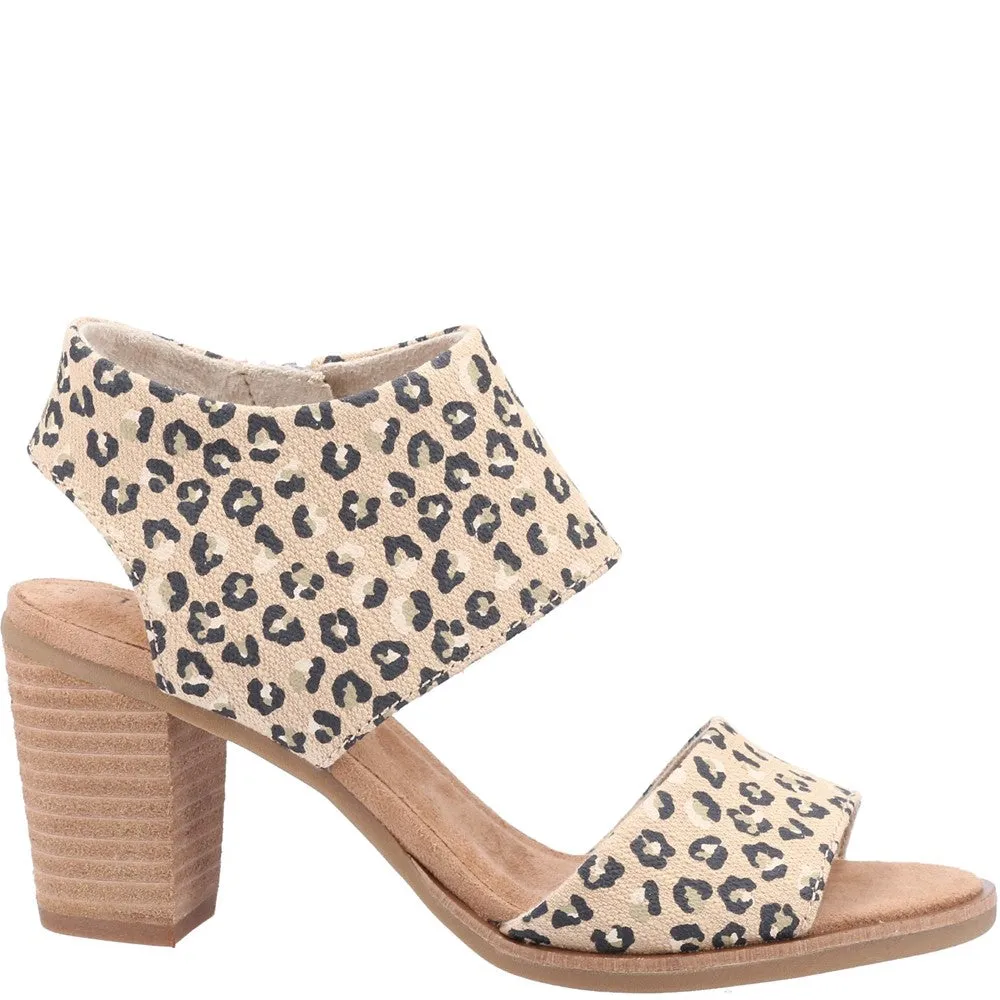 TOMS Majorca Cutout Textured Cheetah Sandal