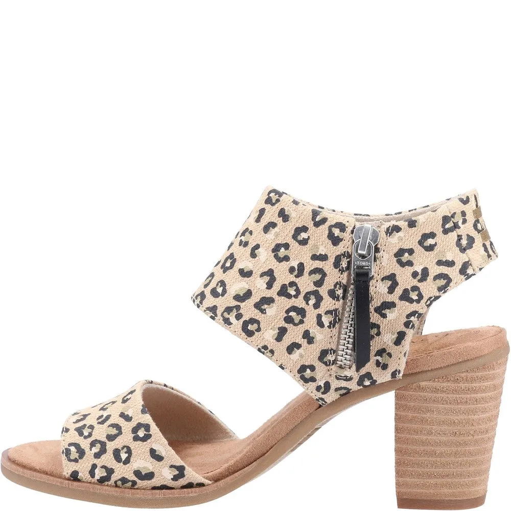 TOMS Majorca Cutout Textured Cheetah Sandal