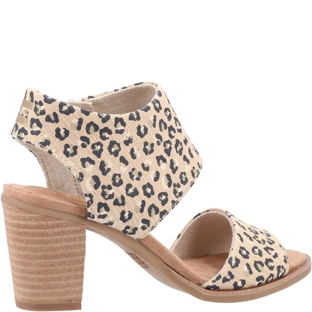 TOMS Majorca Cutout Textured Cheetah Sandal