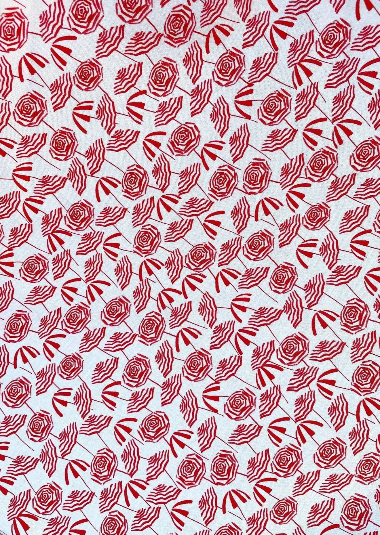 Umbrella Print Sleeveless Tie-Neck Top by Retrolicious
