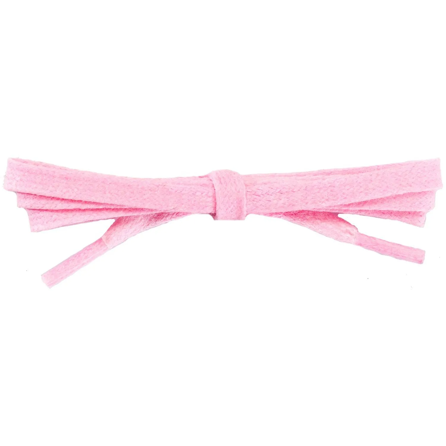 Waxed Cotton 1/4" Flat Dress Laces 12 Pack - Pastel Pink (12 Pair Pack) Shoelaces