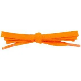 Waxed Cotton 1/4" Flat Dress Laces - Fire Orange (2 Pair Pack) Shoelaces