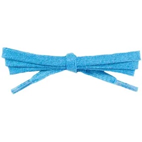 Waxed Cotton 1/4" Flat Dress Laces - Neon Blue (2 Pair Pack) Shoelaces