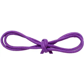 Waxed Cotton Thin Round 1/8" Dress Laces - Pansy Purple (2 Pair Pack) Shoelaces