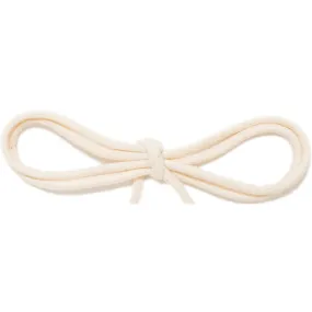 Waxed Cotton Thin Round Dress Laces Custom Length with Tip - Natural White (1 Pair Pack) Shoelaces