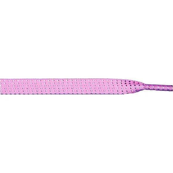 Wholesale Glitter Flat 3/8" - Light Pink (12 Pair Pack) Shoelaces