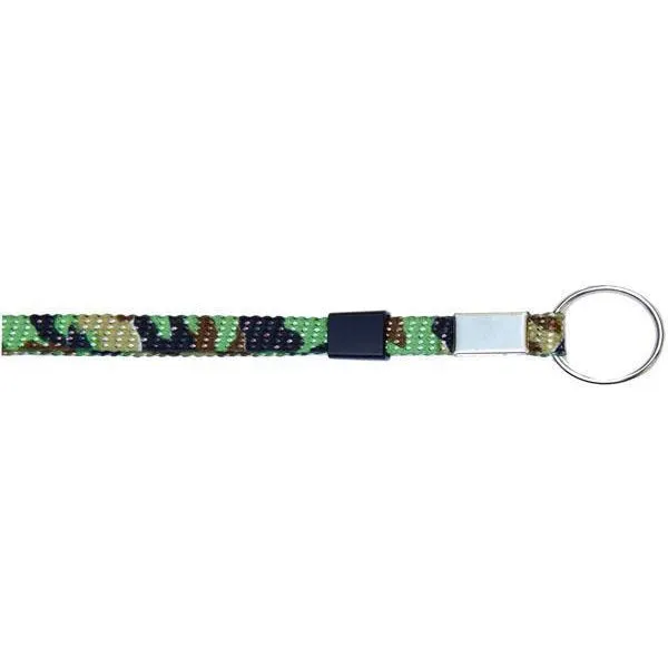 Wholesale Key Ring Glitter 3/8" - Green Camouflage (12 Pack)