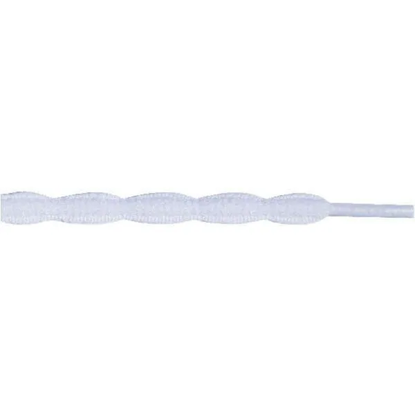 Wholesale Squiggle 5/16" - White (12 Pair Pack) Shoelaces