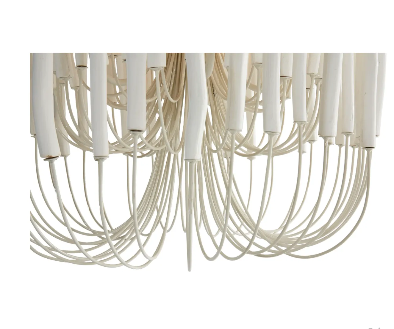 WOOD CANDLESTICK PENDANT WHITE