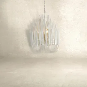 WOOD CANDLESTICK PENDANT WHITE